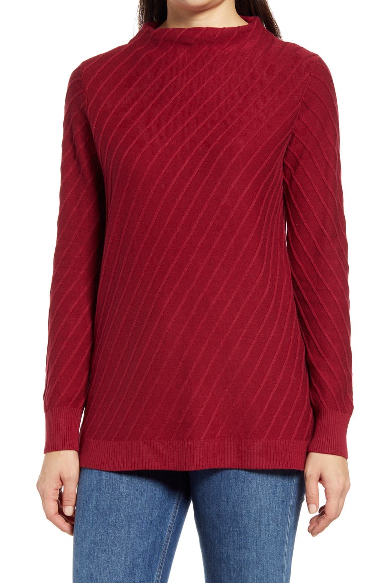 Long Sleeve Top, Main, color, DEEP RED