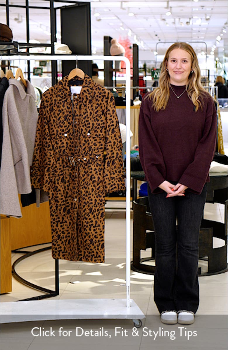 Leopard Print Trench Coat, sales video thumbnail