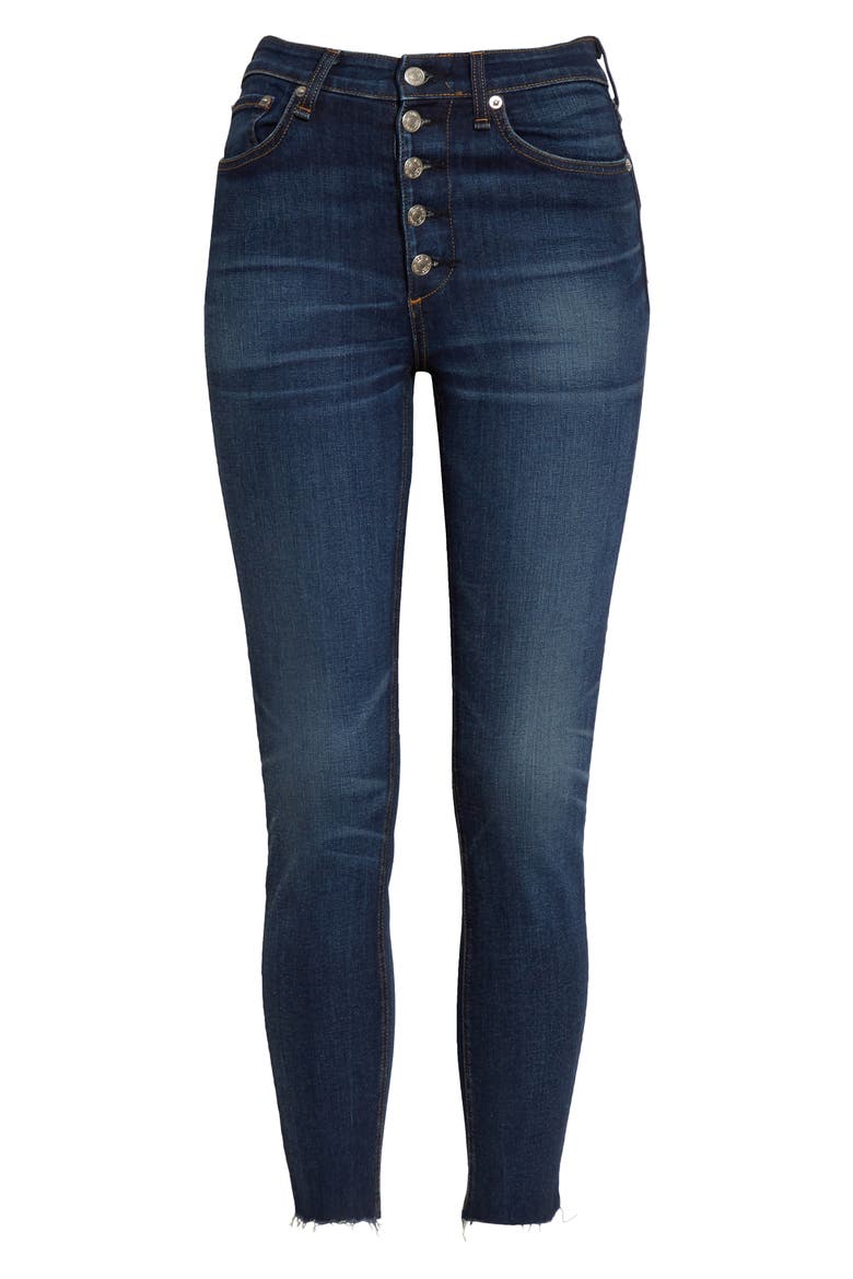 Nina High Waist Ankle Skinny Jeans, Alternate, color, ATLANTIC