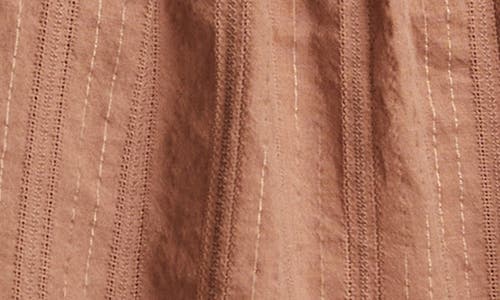 Lucky Brand Easy Smocked Yoke Top In Deep Taupe