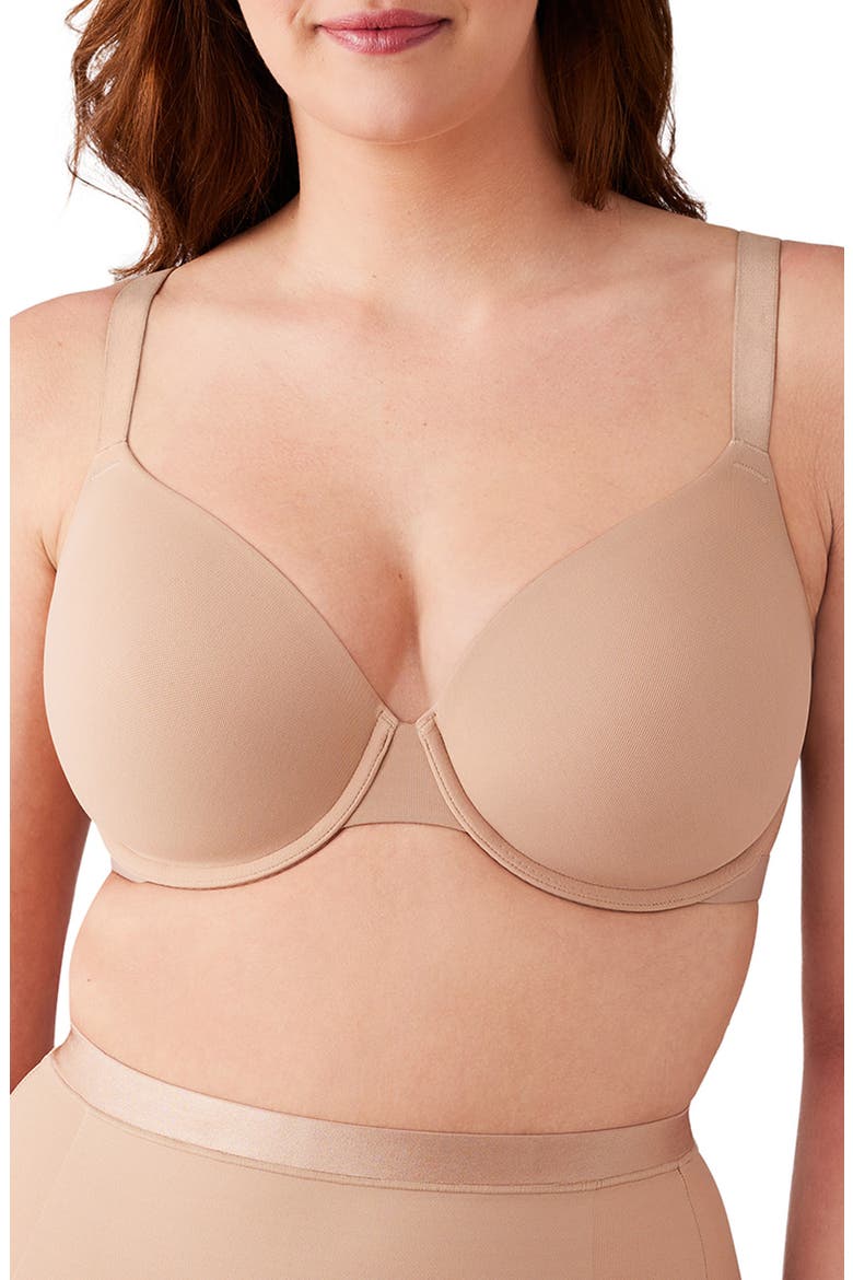 Shape Revelation® Shallow Top T-Shirt Bra, Main, color, PRALINE