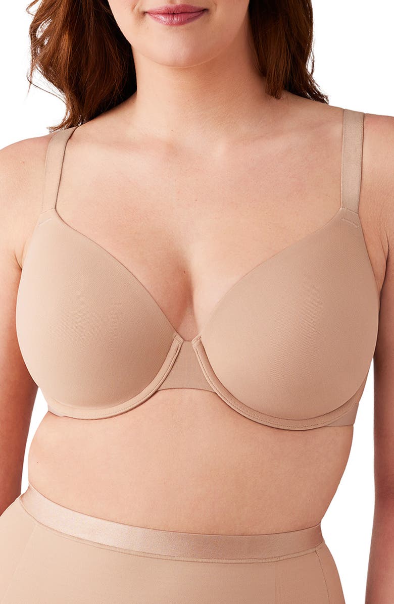 Wacoal Shape Revelation Shallow Top T-Shirt Bra, Main, color, Praline