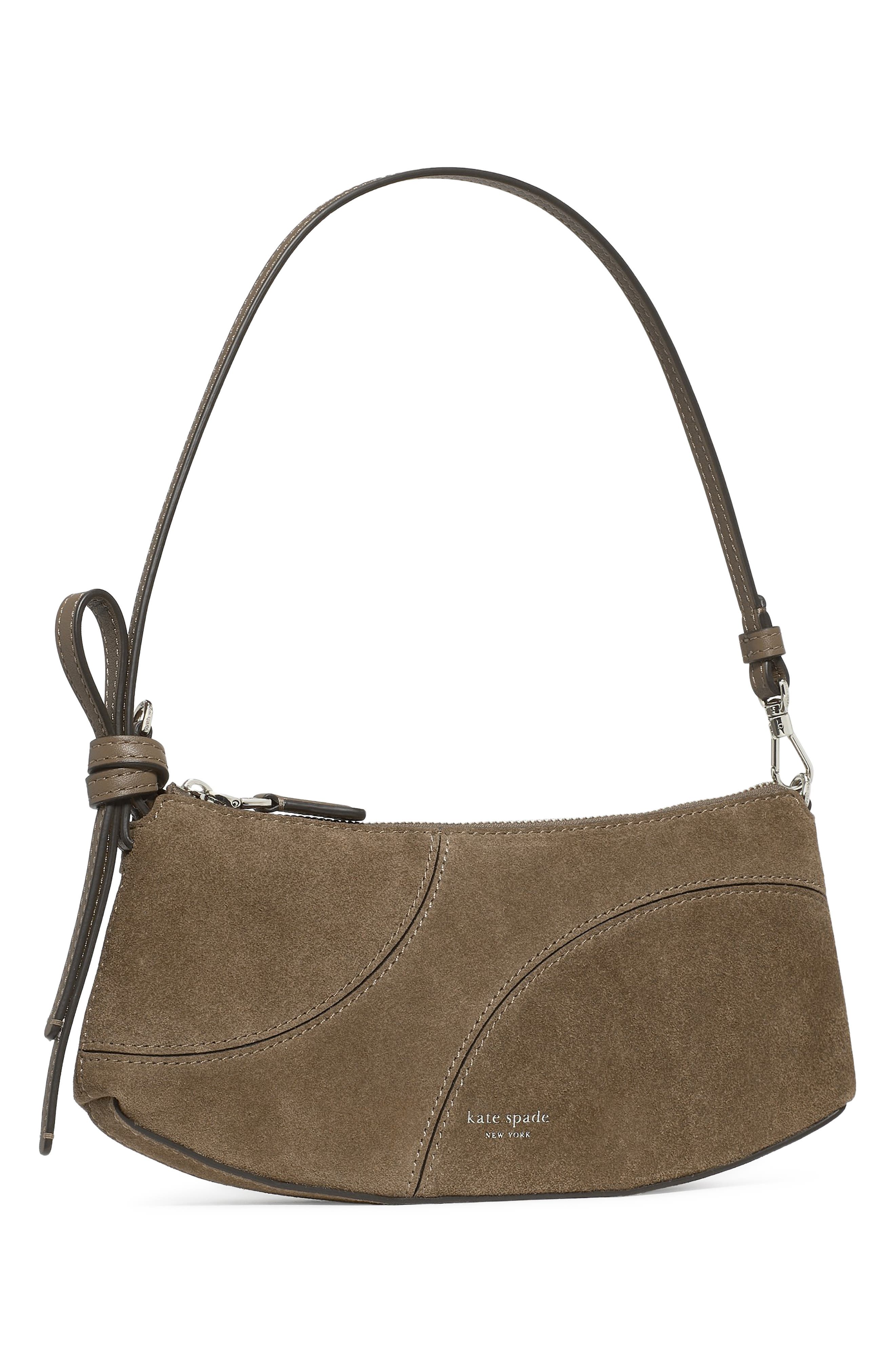 Loop Patchwork Suede Shoulder Bag, Alternate, color, DRIFTWOOD