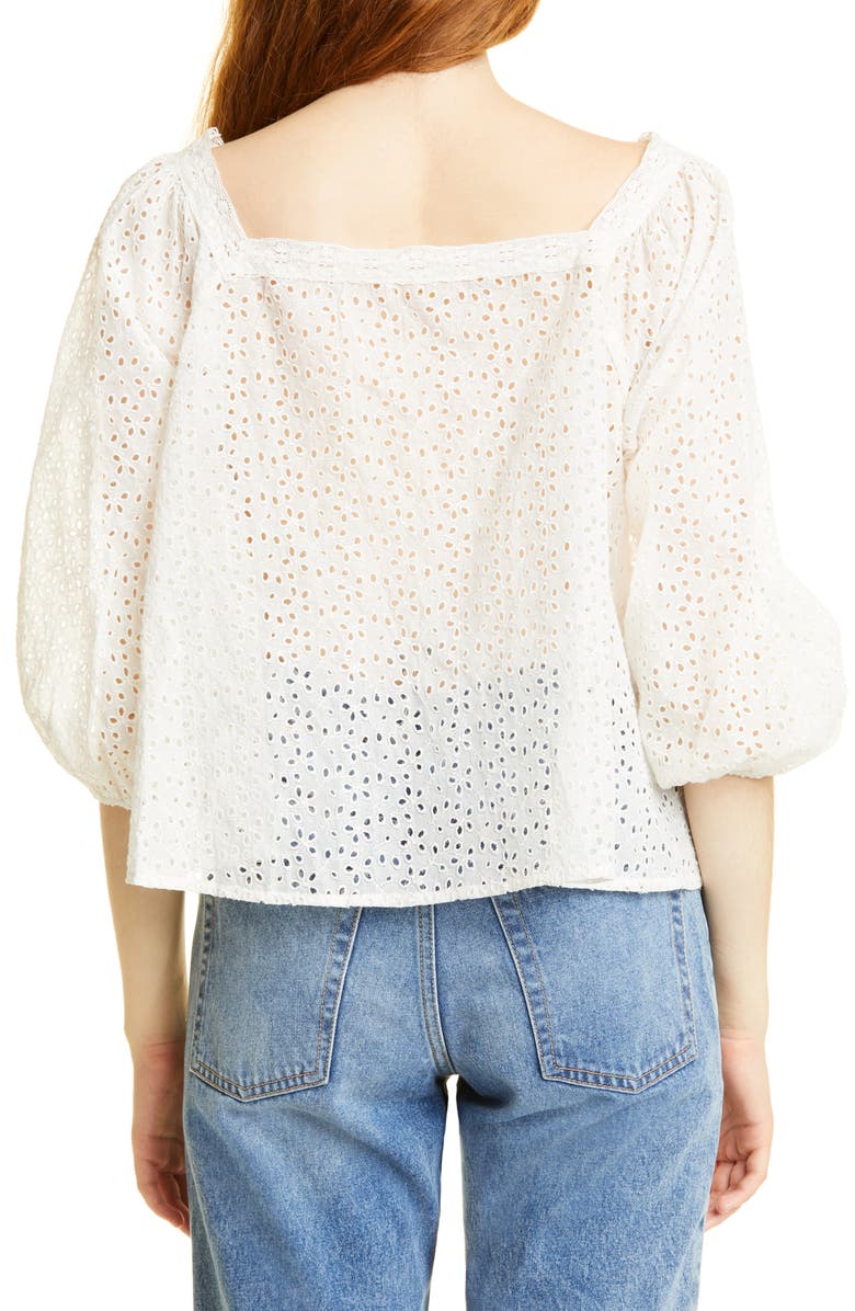 byTiMo Organza Square Neck Top, Alternate, color, 