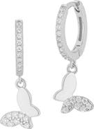SPHERA MILANO CZ Butterfly Huggie Earrings