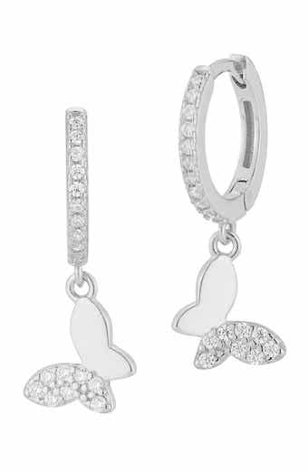 SPHERA MILANO CZ Butterfly Huggie Earrings