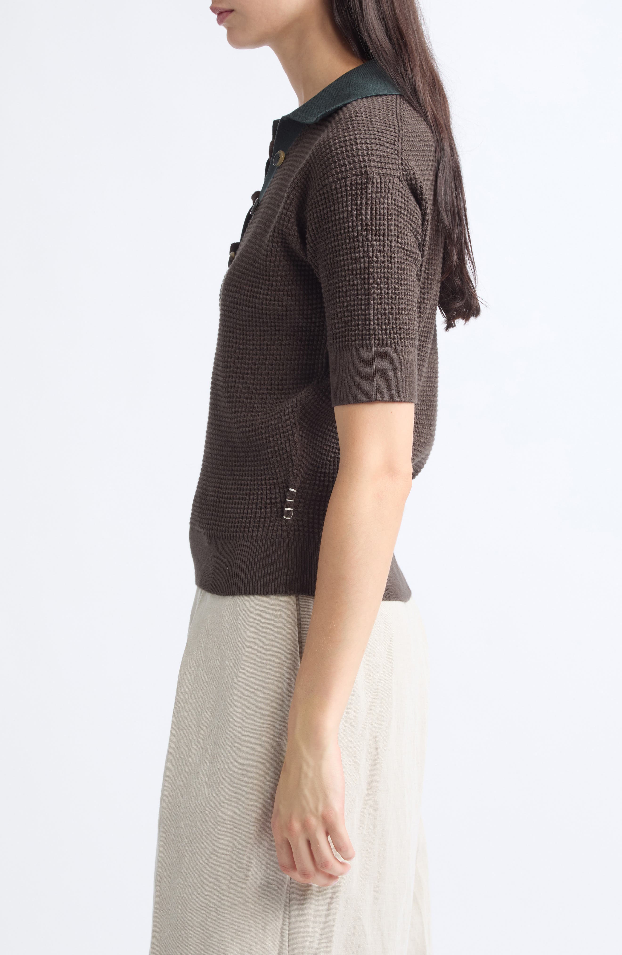 JW Anderson Cotton & Cashmere Blend Polo Sweater (Women) | Nordstrom