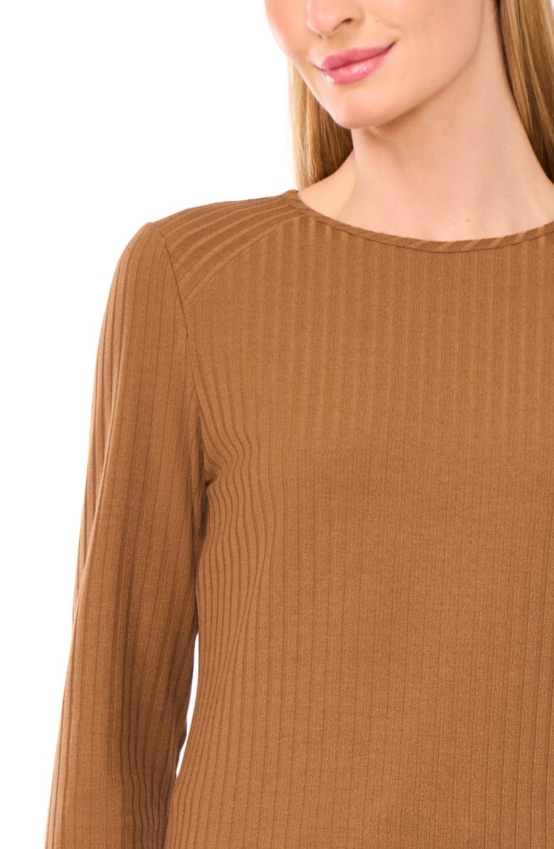 Halogen<sup>®</sup> Fitted Raglan Sleeve Knit Top, Alternate, color, Rich Cognac