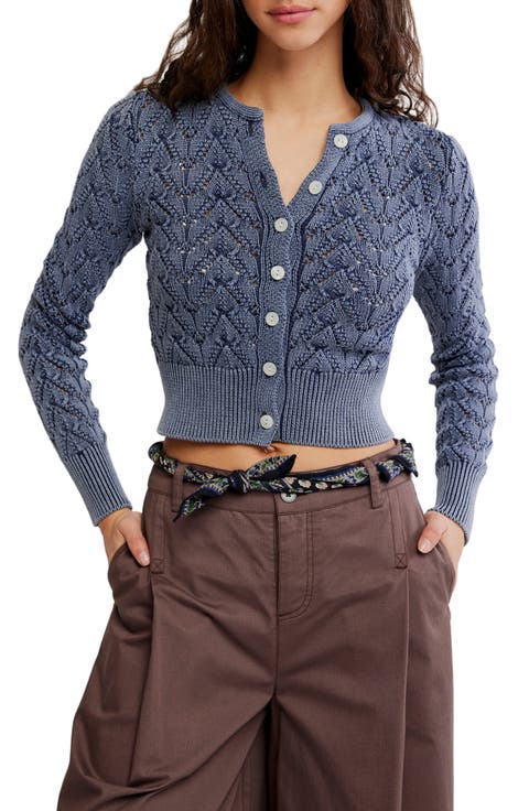 Pretty in Cotton Pointelle Cardigan