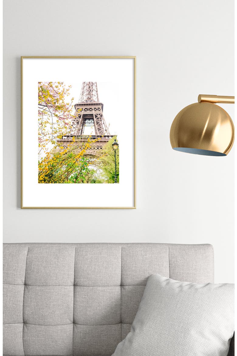 Eiffel Tower Framed Art Print, Alternate, color, GOLDEN TONES