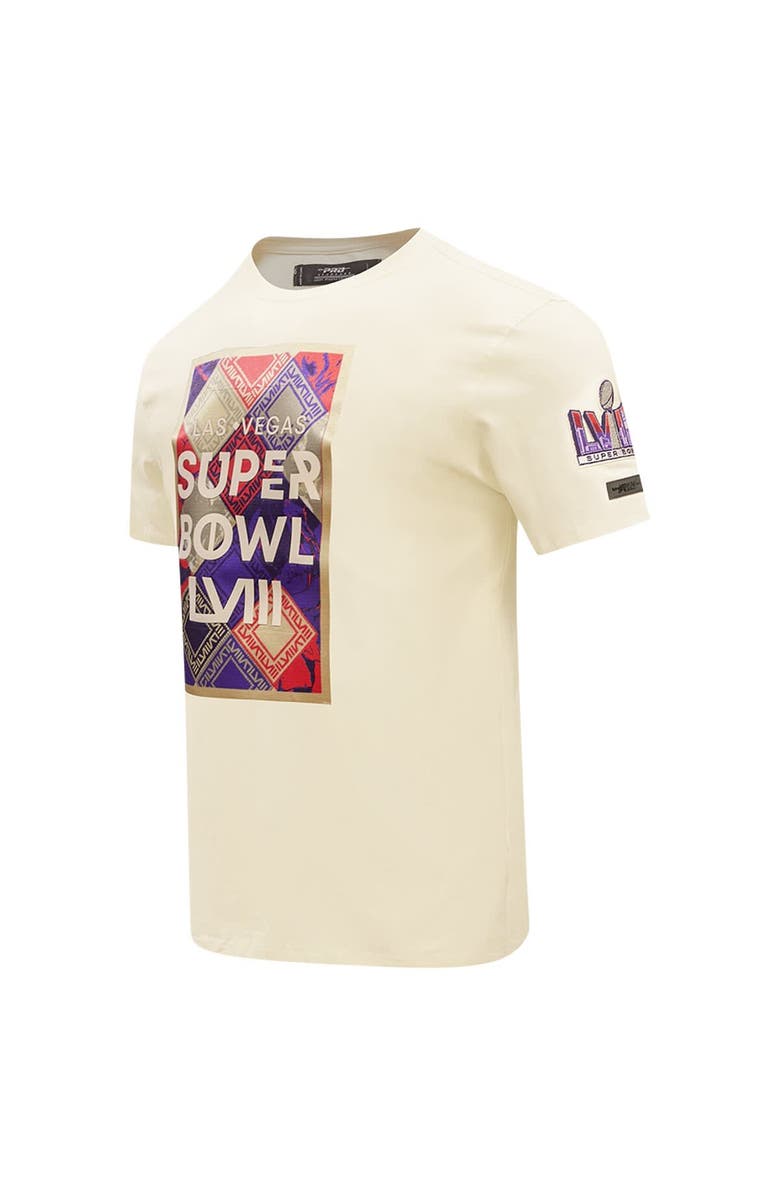 PRO STANDARD Men's Pro Standard Cream Super Bowl LVIII Box Logo SJ T-Shirt, Alternate, color,