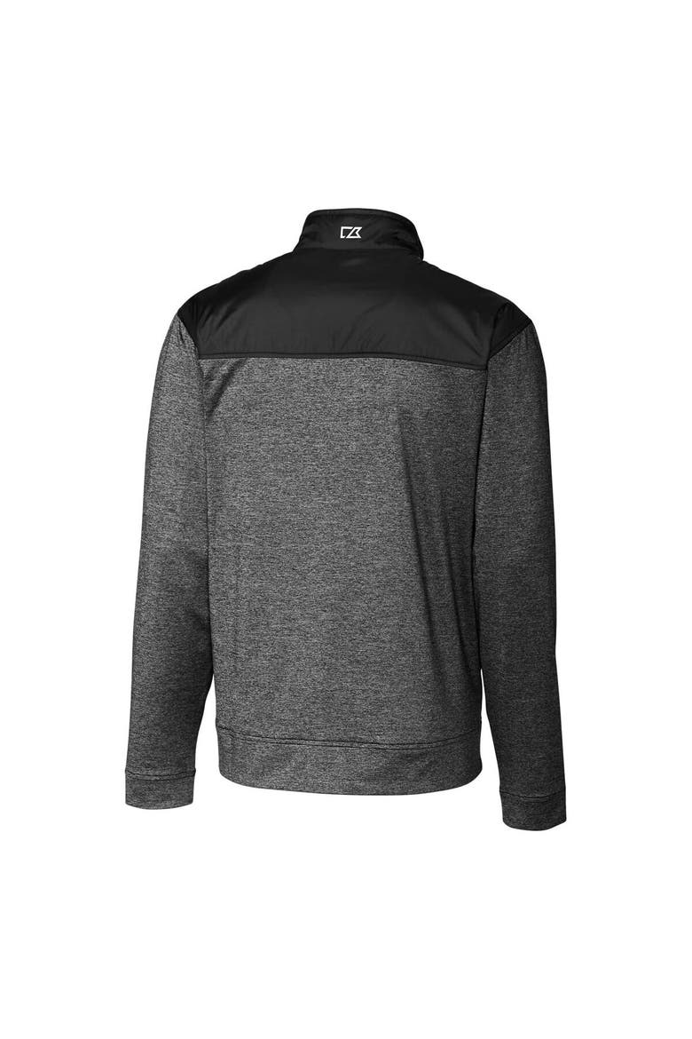 Men's Cutter & Buck Black Detroit Lions Throwback Logo Big & Tall Stealth Hybrid Quilted Full-Zip Windbreaker Jacket, Alternate, color, Black