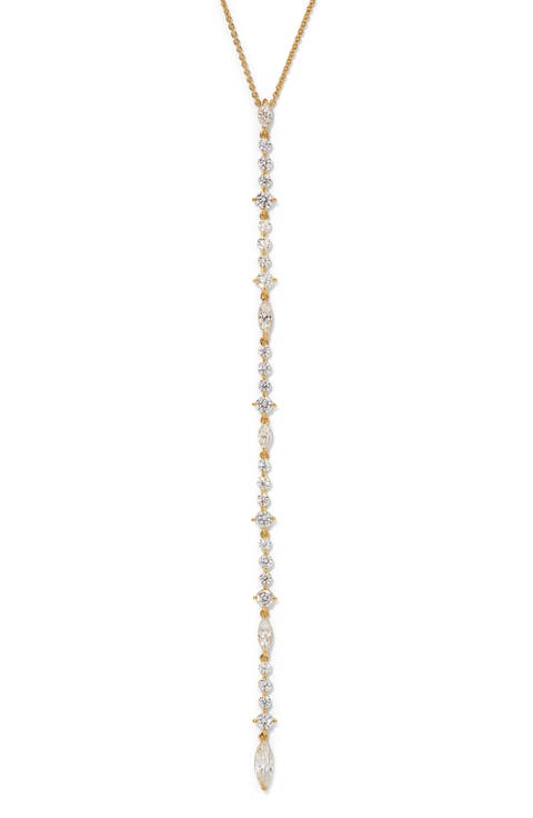 Cassi Extralong Cubic Zirconia Y-Necklace