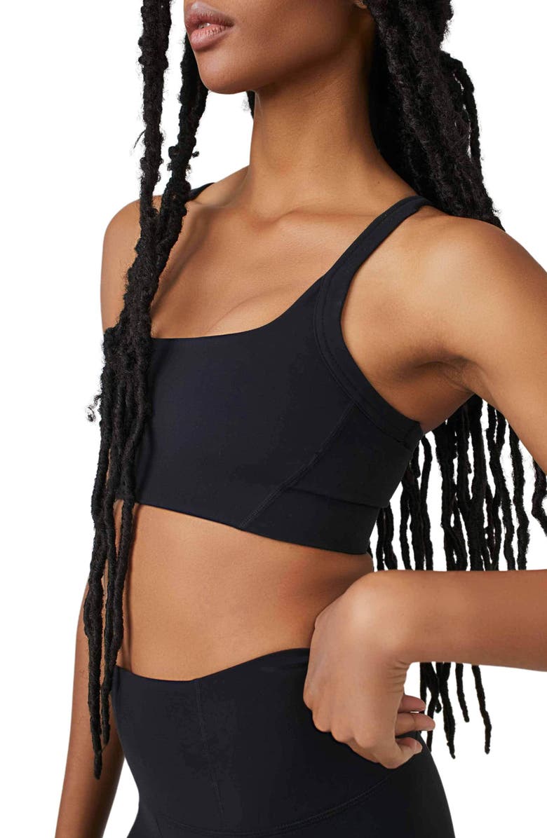 Free People FP Movement Never Better Racerback Bra, Alternate, color, Black