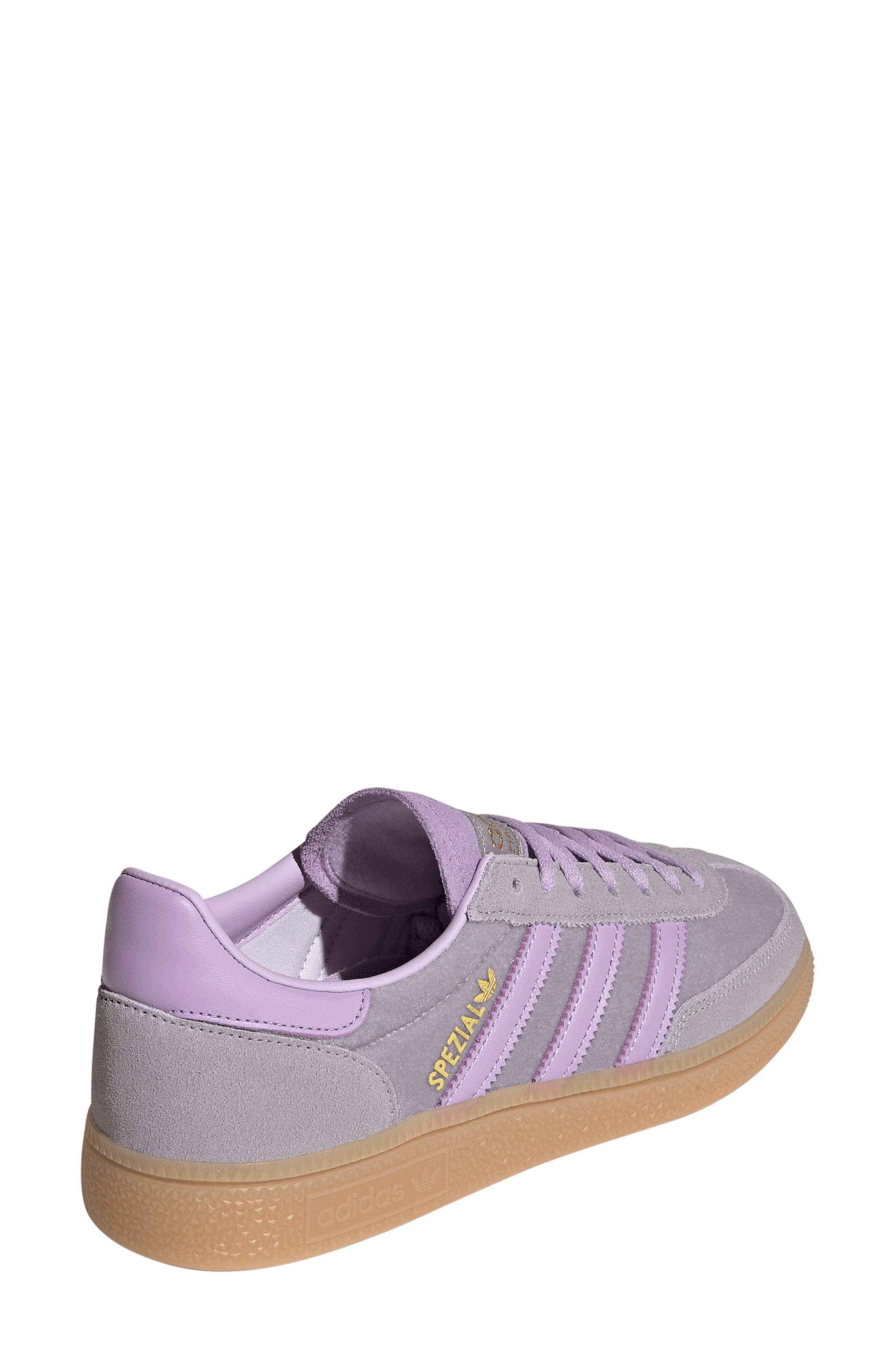 adidas Handball Spezial Sneaker, Alternate, color, Glory Grey/ Powder Plum/ Gum