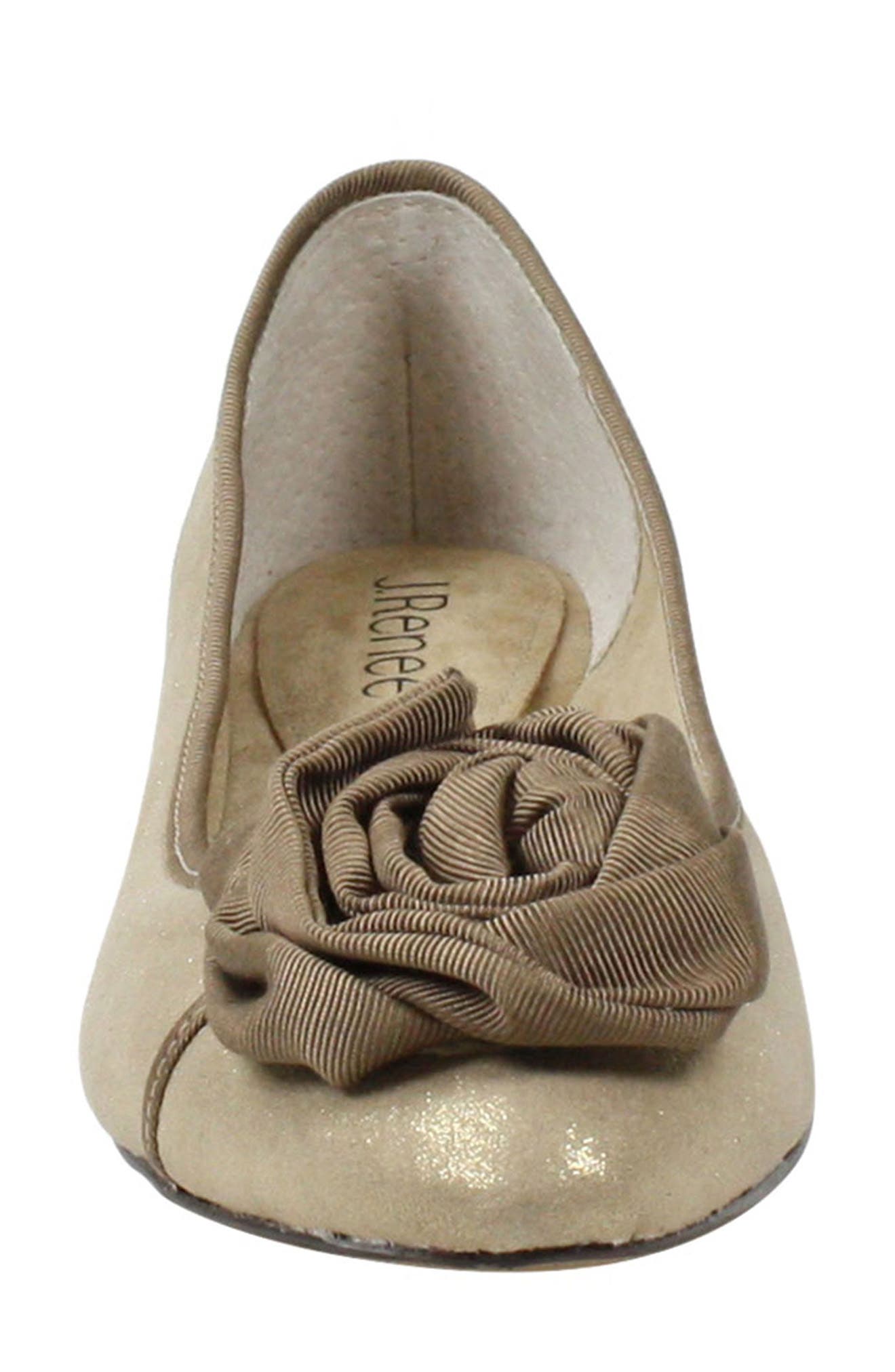 Baylynn Skimmer Flat, Alternate, color, GOLD SATIN