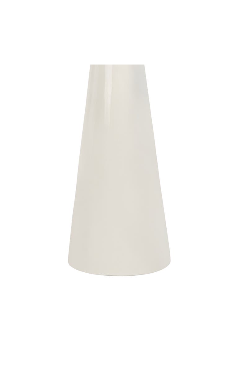 JONATHAN Y Oliver 22.25" Mid-Century Glam Retro Metal Drink Table and Decorative End Table with White Marble Round Top, Alternate, color, White/Black