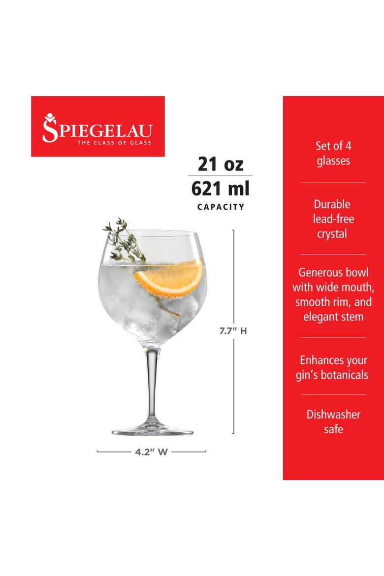 Gin & Tonic Glass Set of 4, Alternate, color, Clear