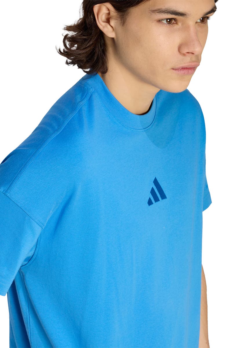 adidas All SZN Loose Fit Cotton T-Shirt, Alternate, color, Ray Blue/ /