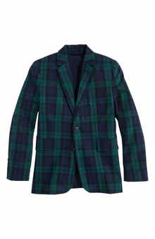 vineyard vines Kids' Blackwatch Plaid Stretch Cotton Suit Jacket