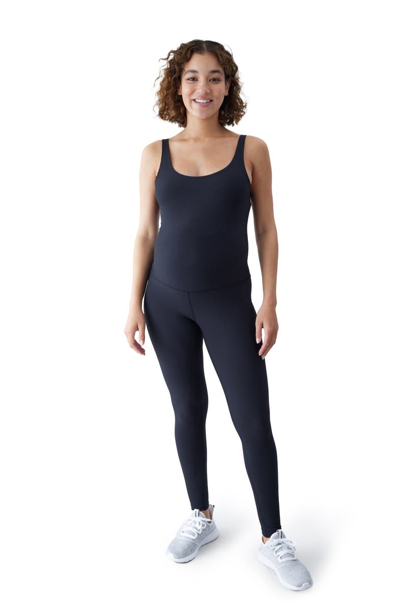Ingrid & Isabel Full Length Maternity Bodysuit, Main, color, Black
