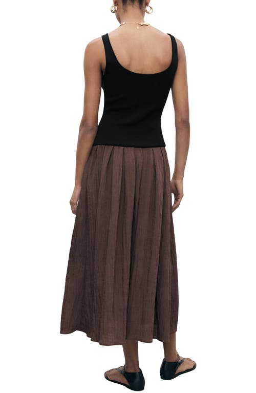 Shop Mango Pleated Tank Maxi Dress