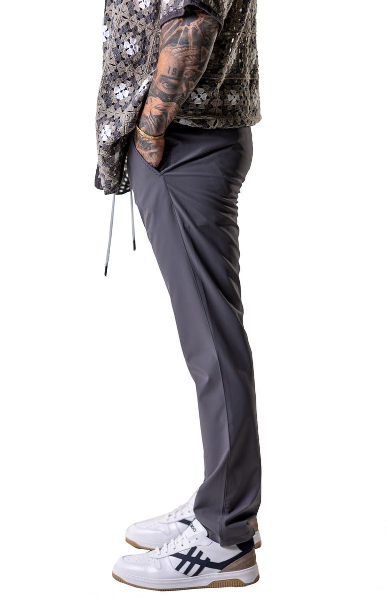 Maceoo Resistance Solid Grey Drawstring Pants, Alternate, color, Grey