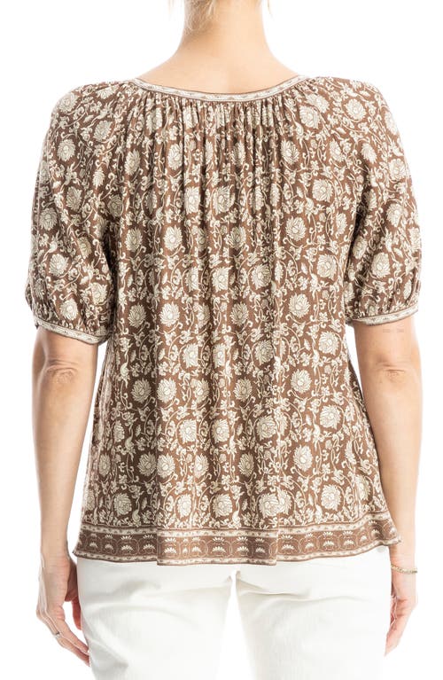 MAX STUDIO MAX STUDIO SHORT BUBBLE SLEEVE BLOUSE