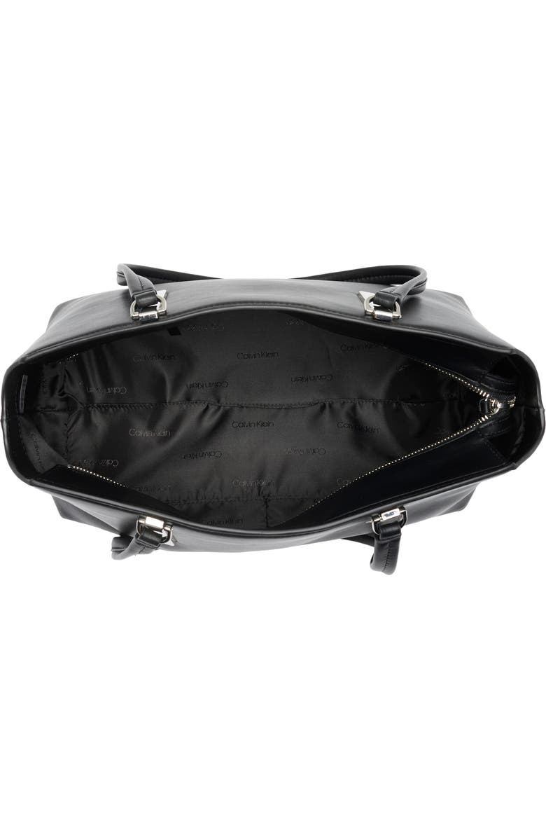 Calvin Klein Lori Top Handle Shoulder Bag, Alternate, color, Black Silver