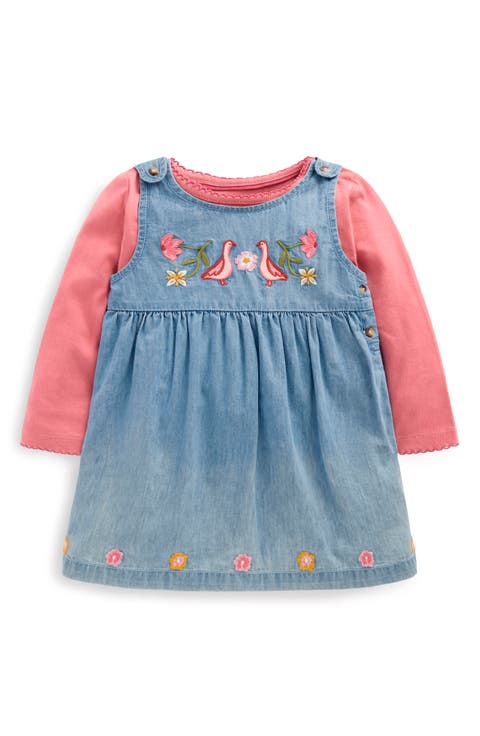 Pinny T-Shirt & Denim Dress Set