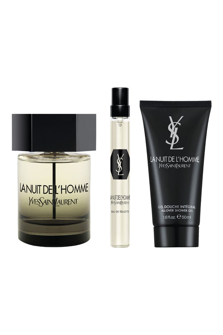 La Nuit de l'Homme Eau de Toilette 3-Piece Men's Gift Set $175 Value, Alternate, color, NO COLOR