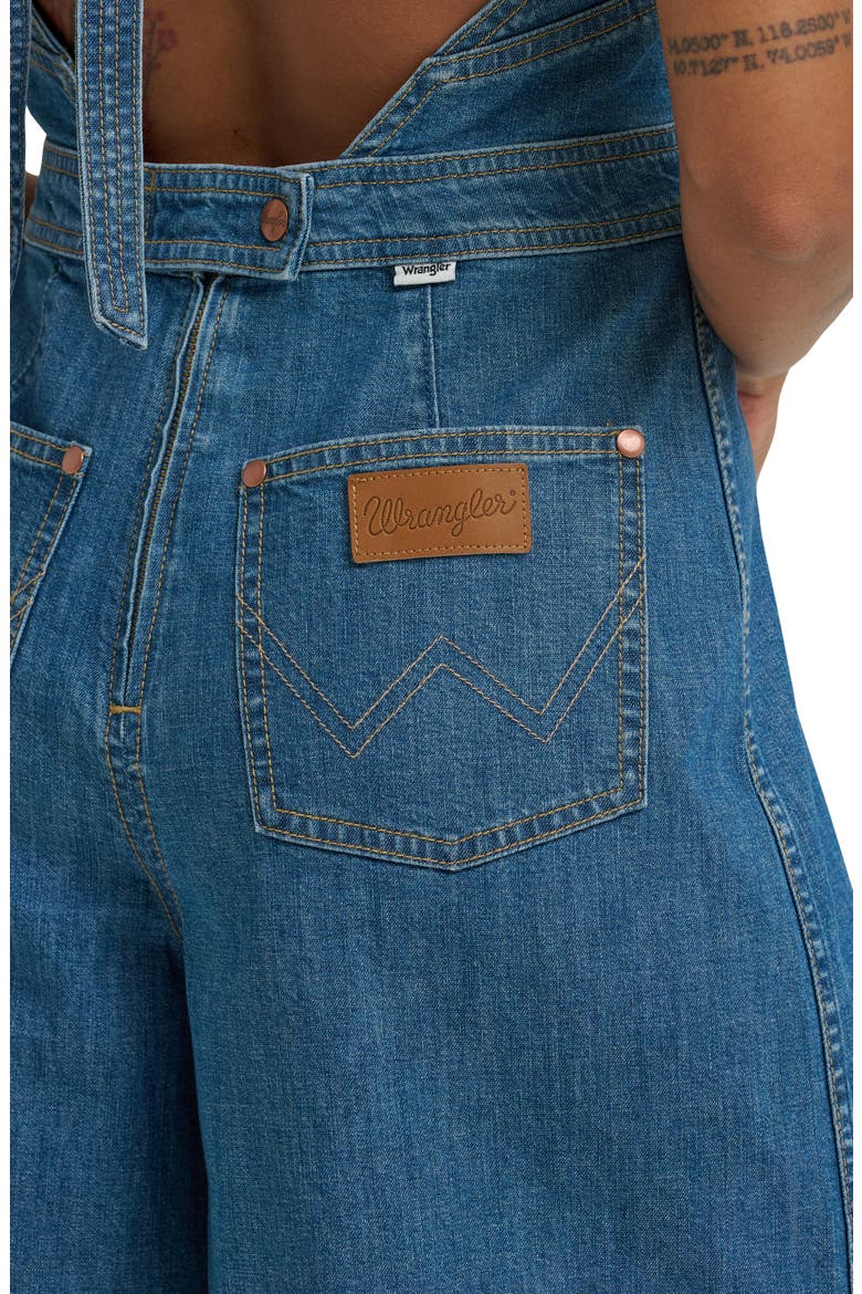 Denim Culotte Halter Jumpsuit, Alternate, color, FOLK REVIVAL