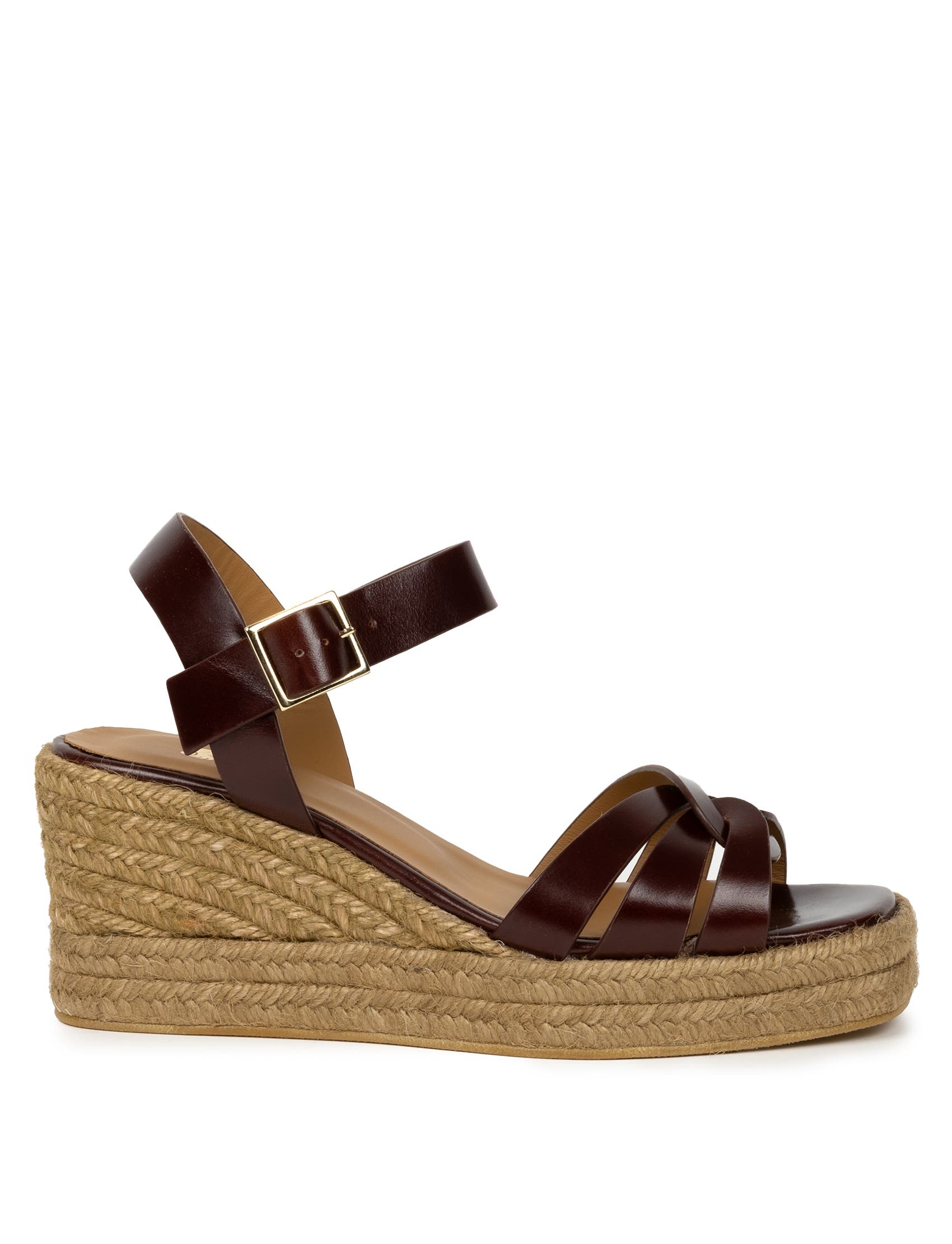 Hisa Espadrille Wedges, Main, color, Brownie