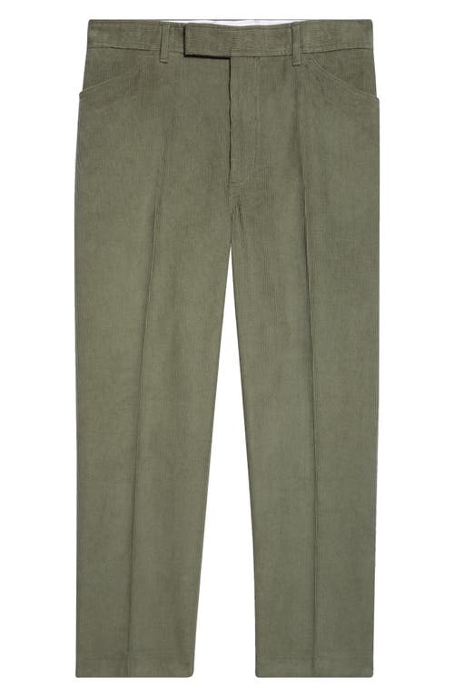 Thom Browne Sailor Pocket Tapered Leg Corduroy Chinos In Green