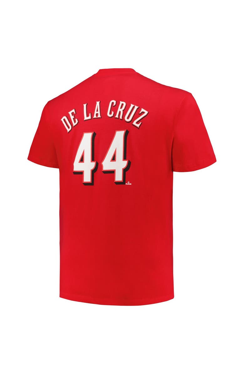 PROFILE Men's Elly De La Cruz Red Cincinnati Reds Big & Tall Name & Number T-Shirt, Alternate, color, Red