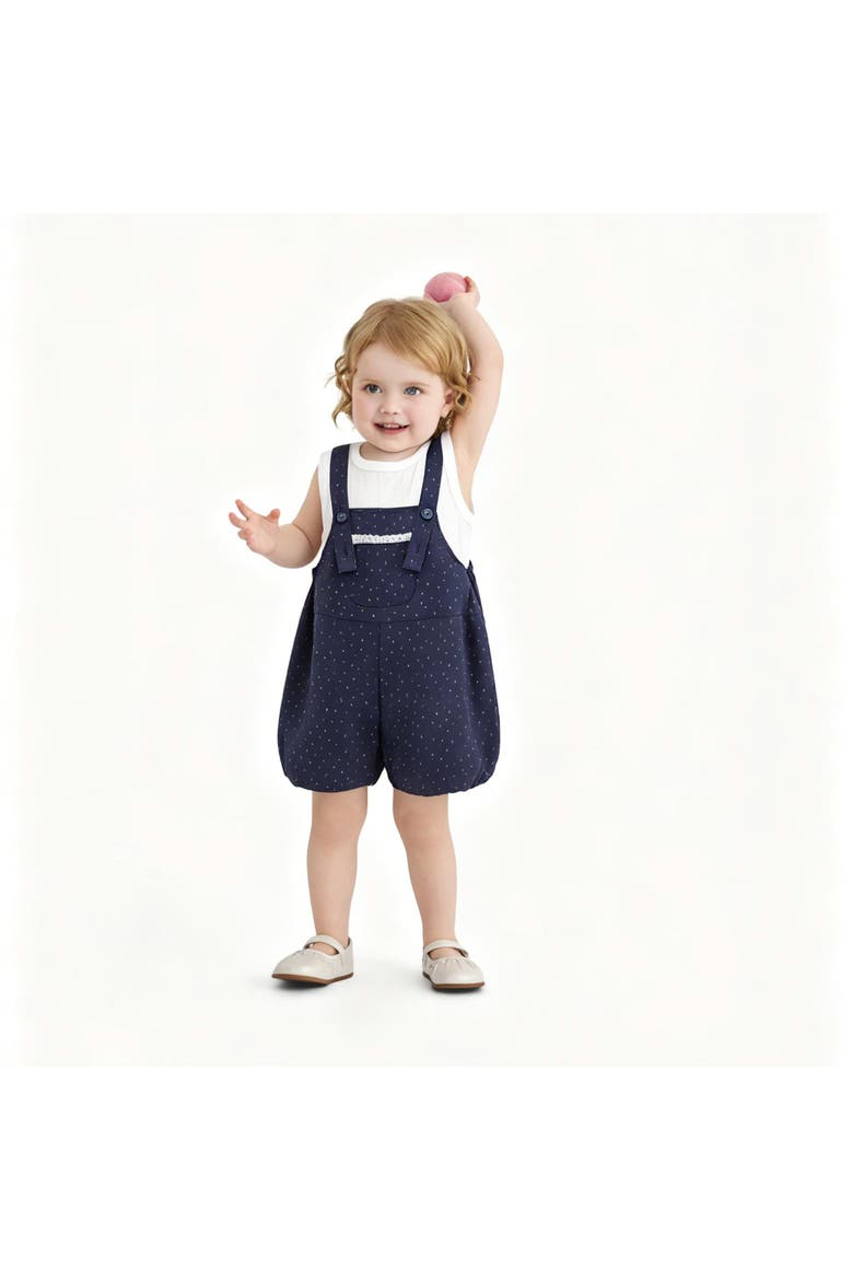 Dotted Overall Set, Alternate, color, Navy