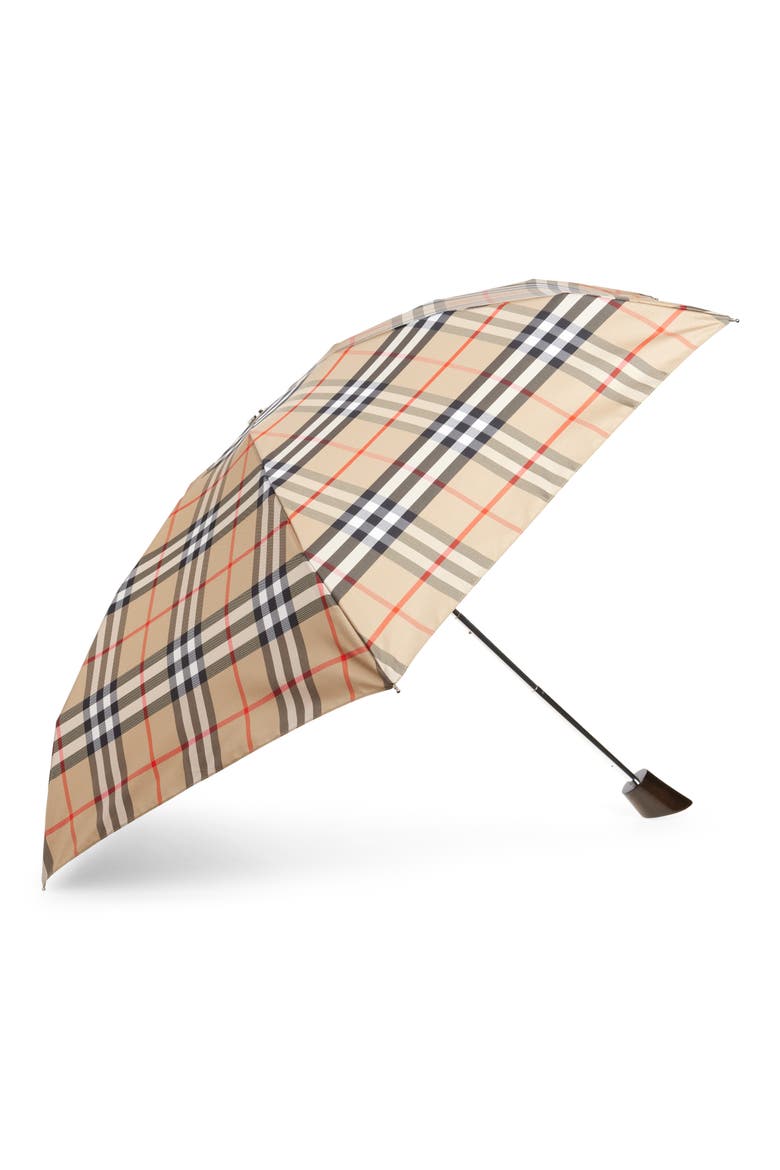 Check Compact Umbrella, Main, color, SAND IP CHECK