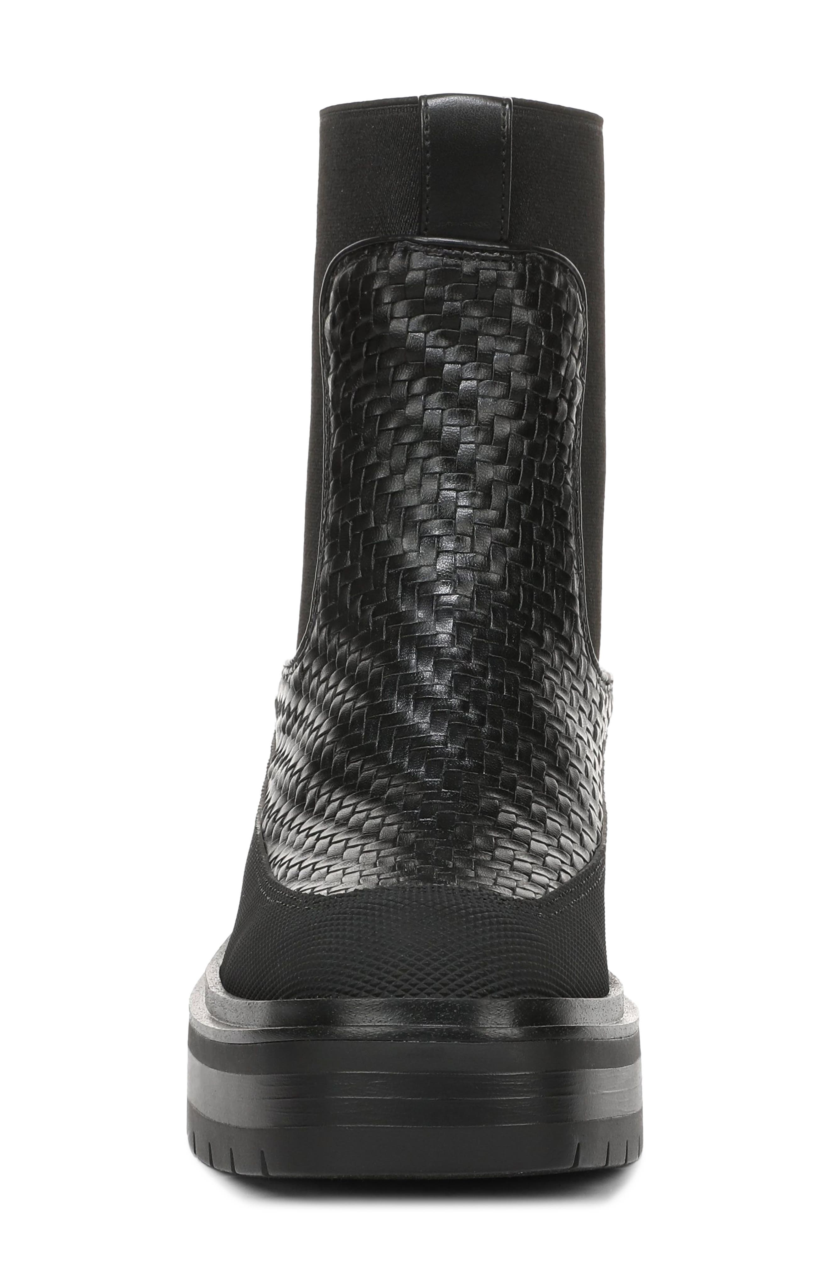Linn Weave Chelsea Boot, Alternate, color, BLACK