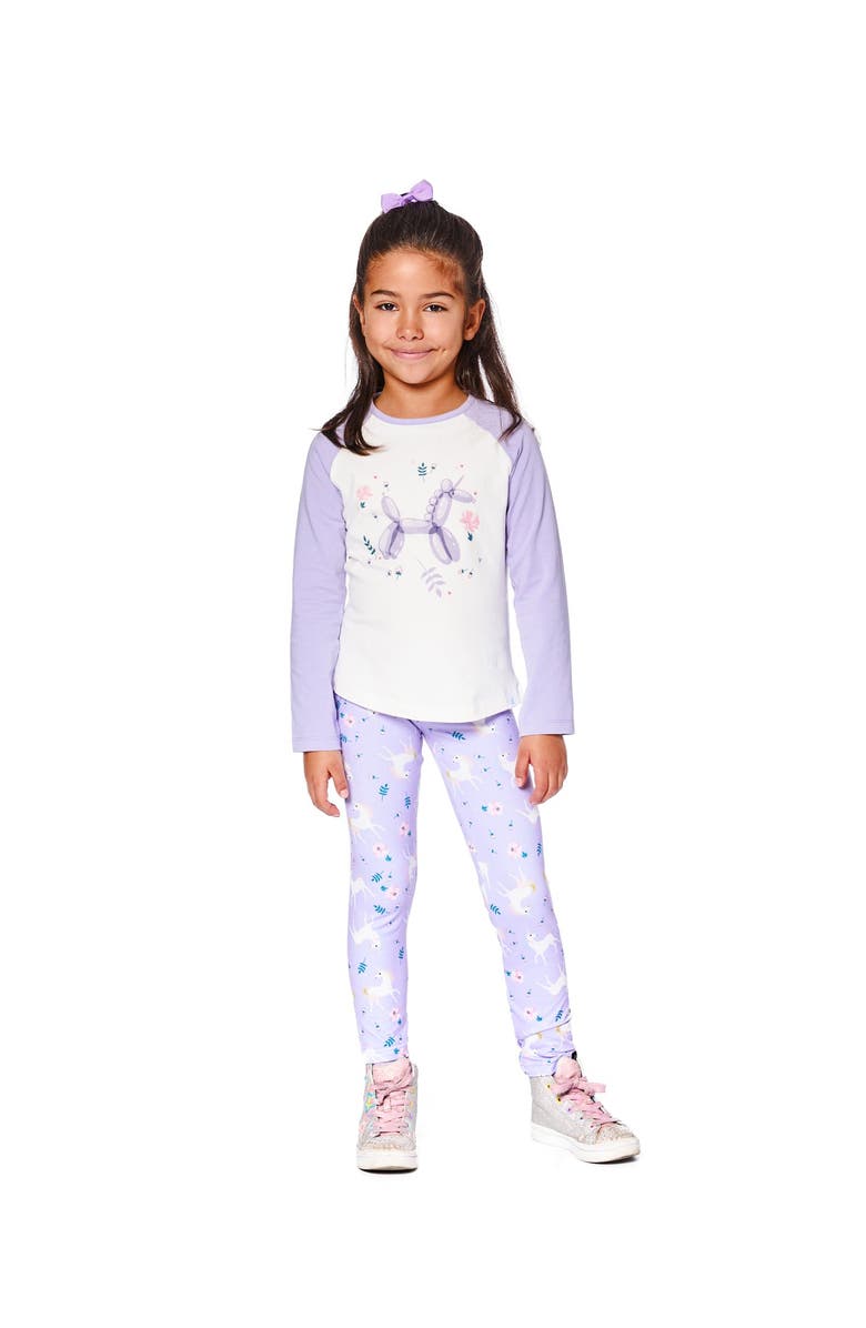 Deux par Deux Jersey Raglan Sleeve Tee, Main, color, Lavender