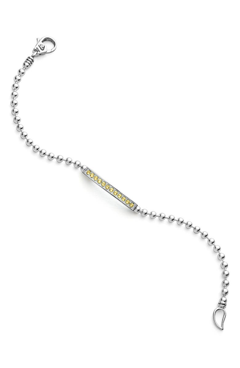 LAGOS Caviar Spark Yellow Sapphire Bar Bracelet, Alternate, color, 