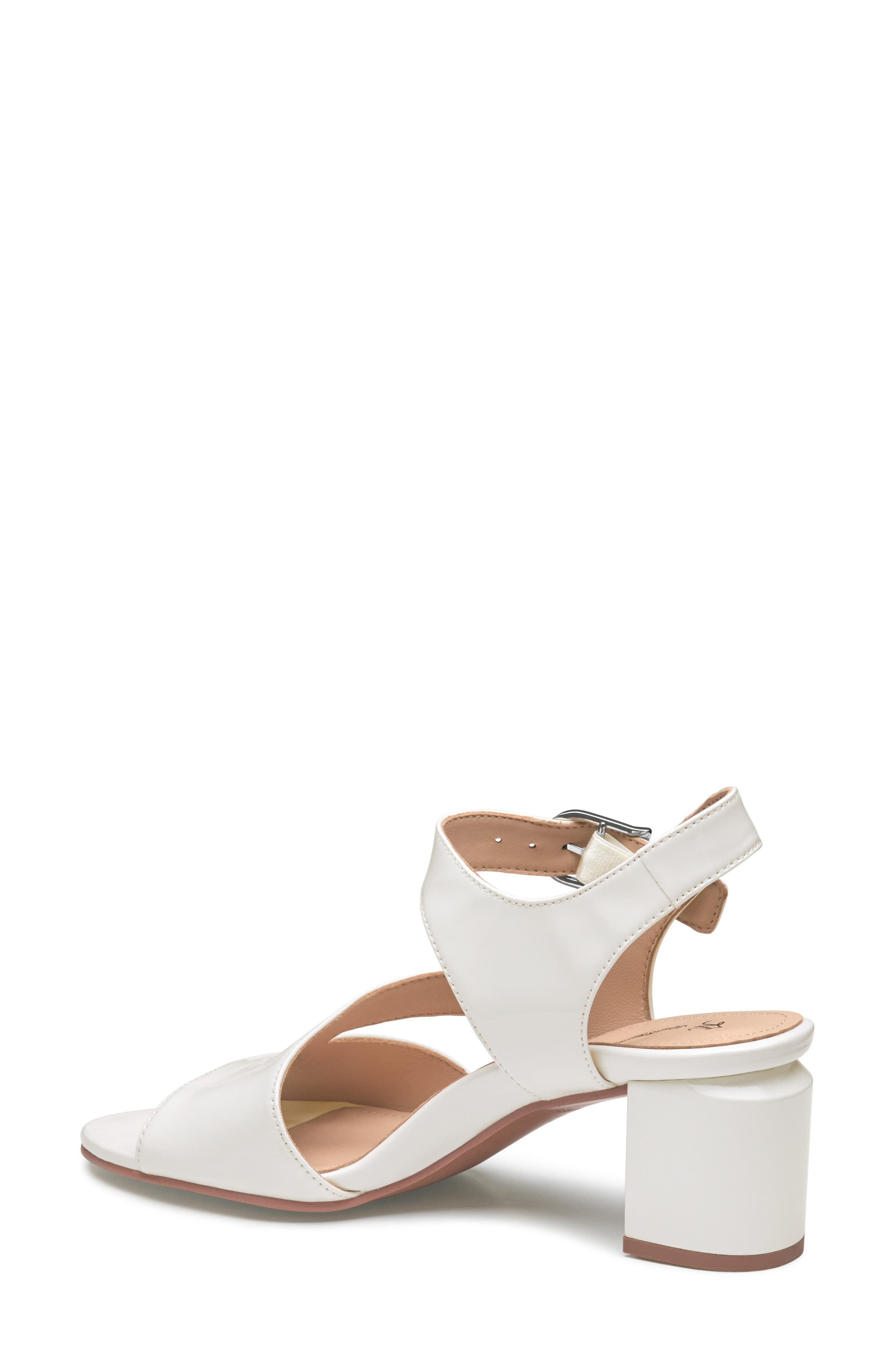 Johnston & Murphy Samantha Slingback Sandal, Alternate, color, White Patent Leather