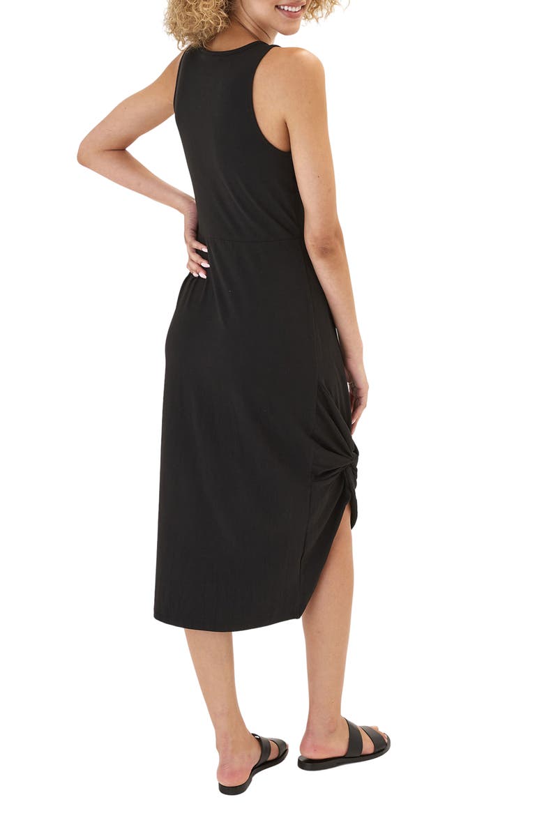 Threads 4 Thought Lula Knotted Sleeveless Jersey Midi Dress, Alternate, color, 