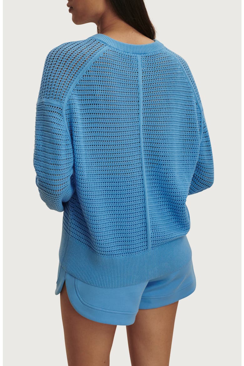 Pembroke Knit Cardigan, Alternate, color, AZURE BLUE