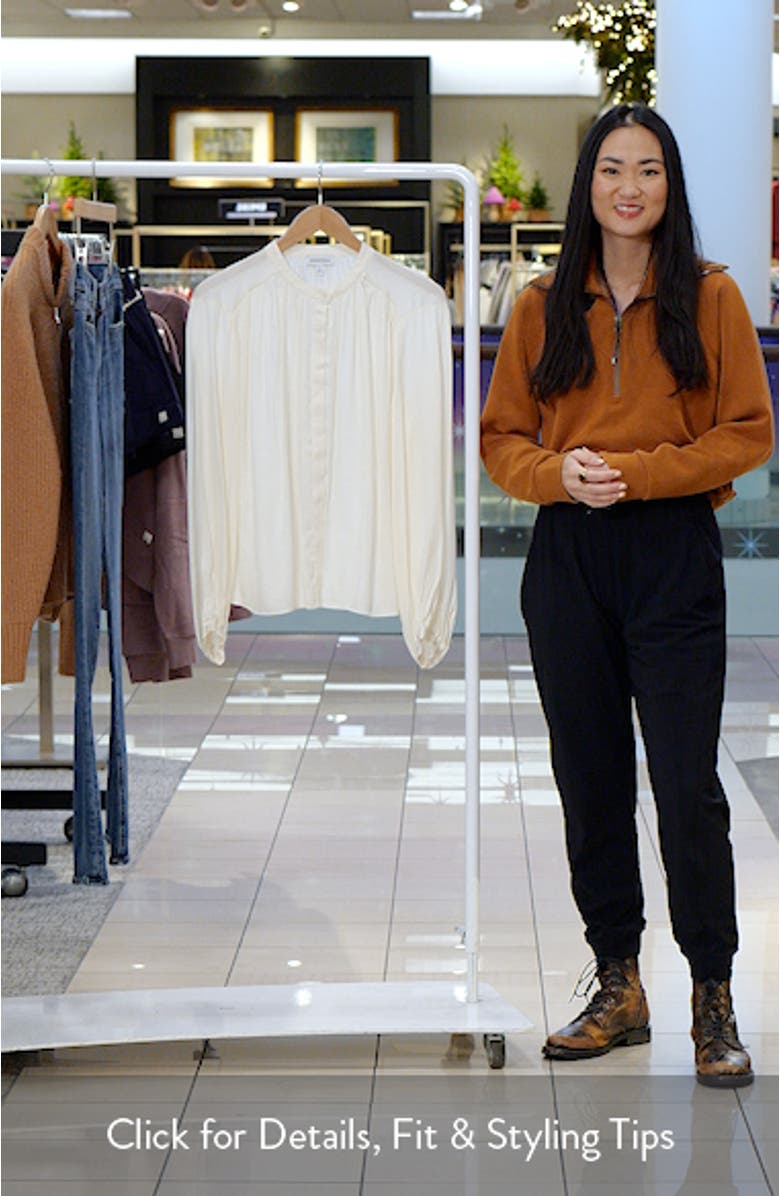 Shirred Satin Shirt
