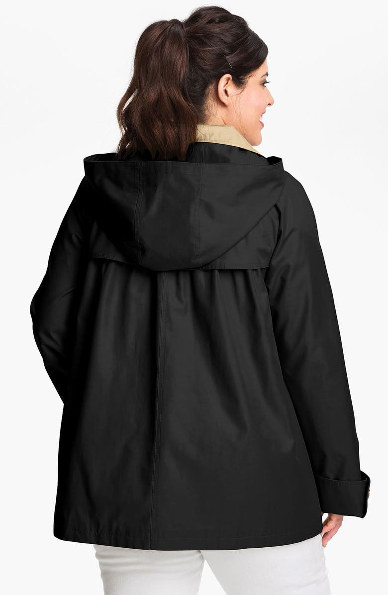 Gallery Short A-Line Jacket with Detachable Hood, Alternate, color, 