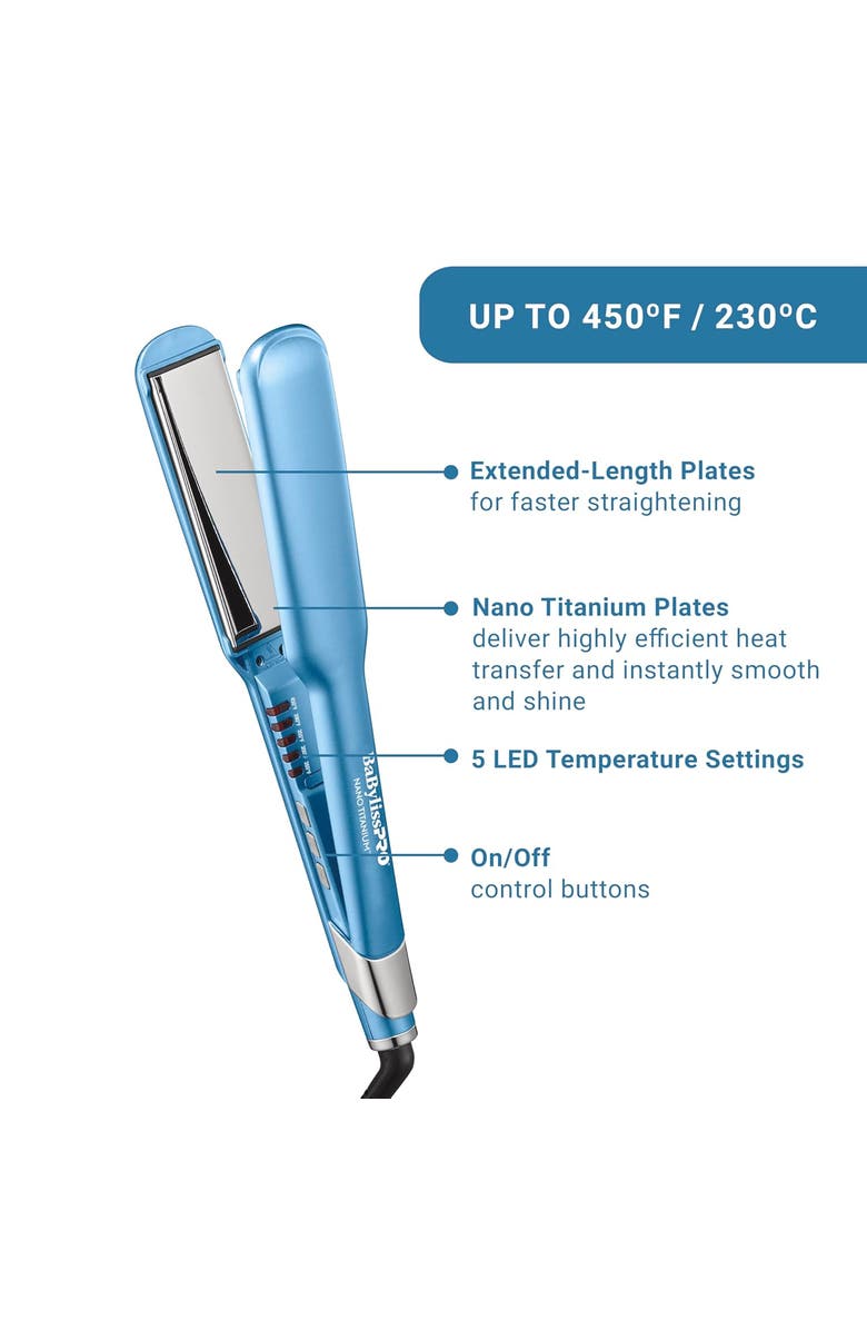 BaBylissPRO Nano Titanium 1½ " Ultra-Sleek Straightener, Alternate, color, Blue