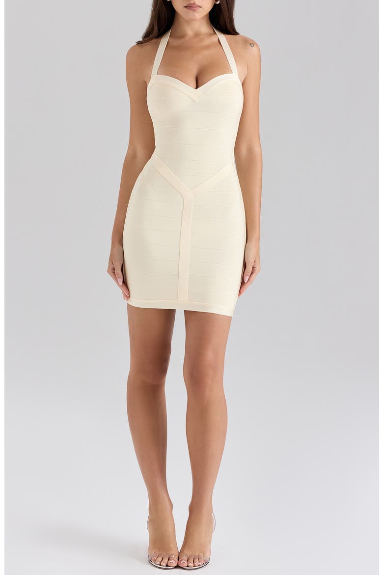 white halter neck bandage dress House OF CB Halterneck Bandage Mini Dress