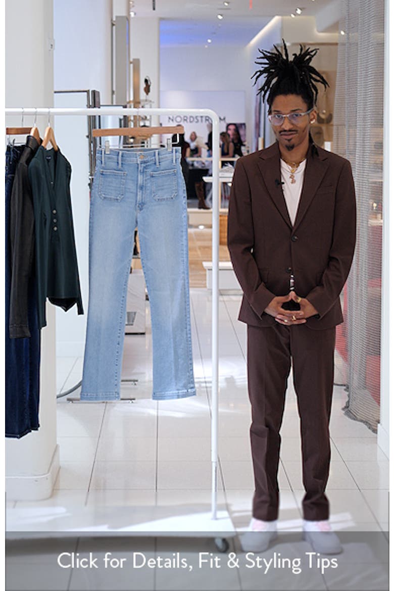 The Hustler Patch Pocket High Waist Flood Ankle Bootcut Jeans video