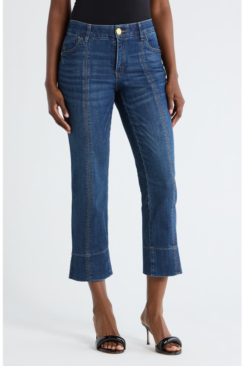 Front Seam Kick Flare Jeans, Main, color, BLUE