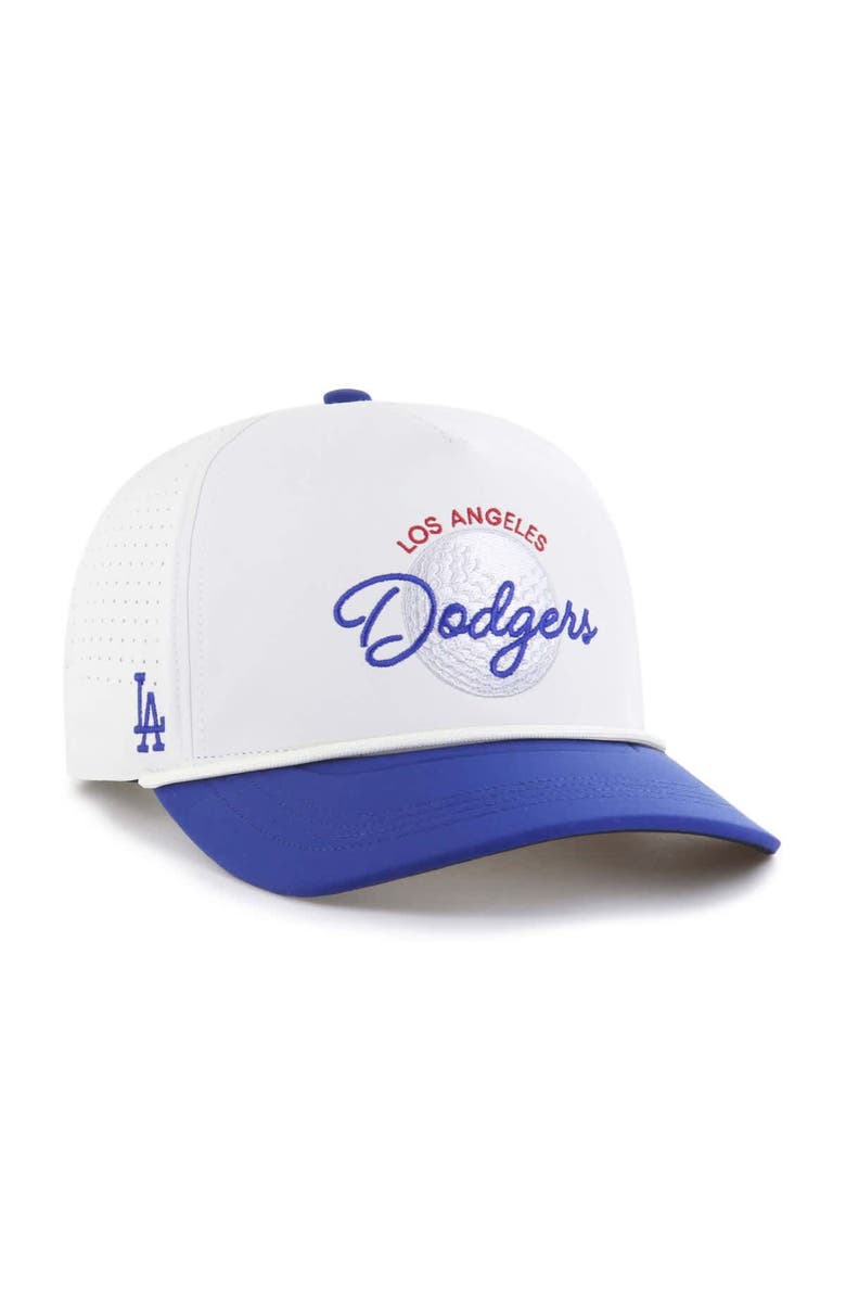 '47 Men's '47 White/Royal Los Angeles Dodgers Gimmie Golf Hitch Rope Adjustable Hat, Main, color, 